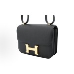 HERMES Constance Mini 19 Gold Buckle Women\'s Edition 89 Noir Black